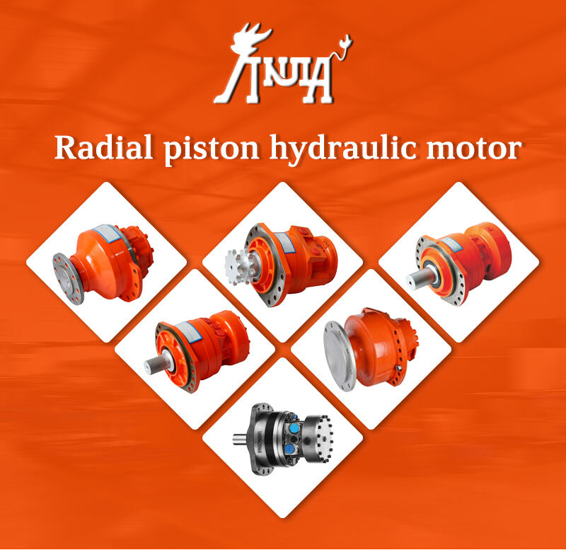 Jinjia Brand High-Speed Rotation Radial Piston Hydraulic Motor HMS18 for Mini backhoe loader supplier