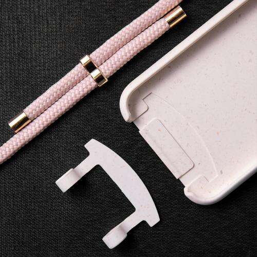 Environment Mobile Accessories full bio degradable necklace phone case wheat straw for iphone 12 pro mobile phone bags & cases