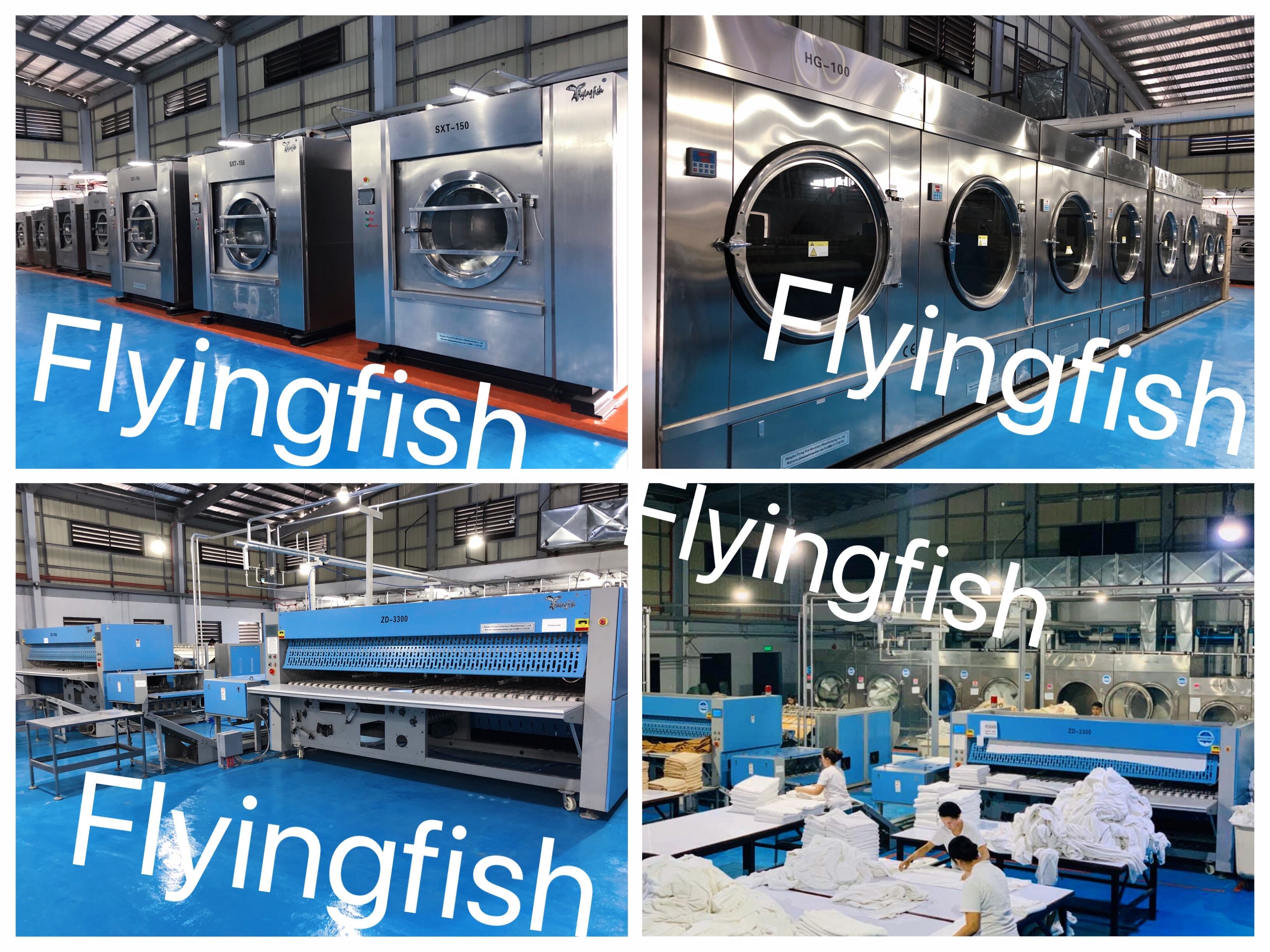 Flying Fish Full Automatic 50kg to 100kg Industrial Washing Machine Washer Extractor manufacture