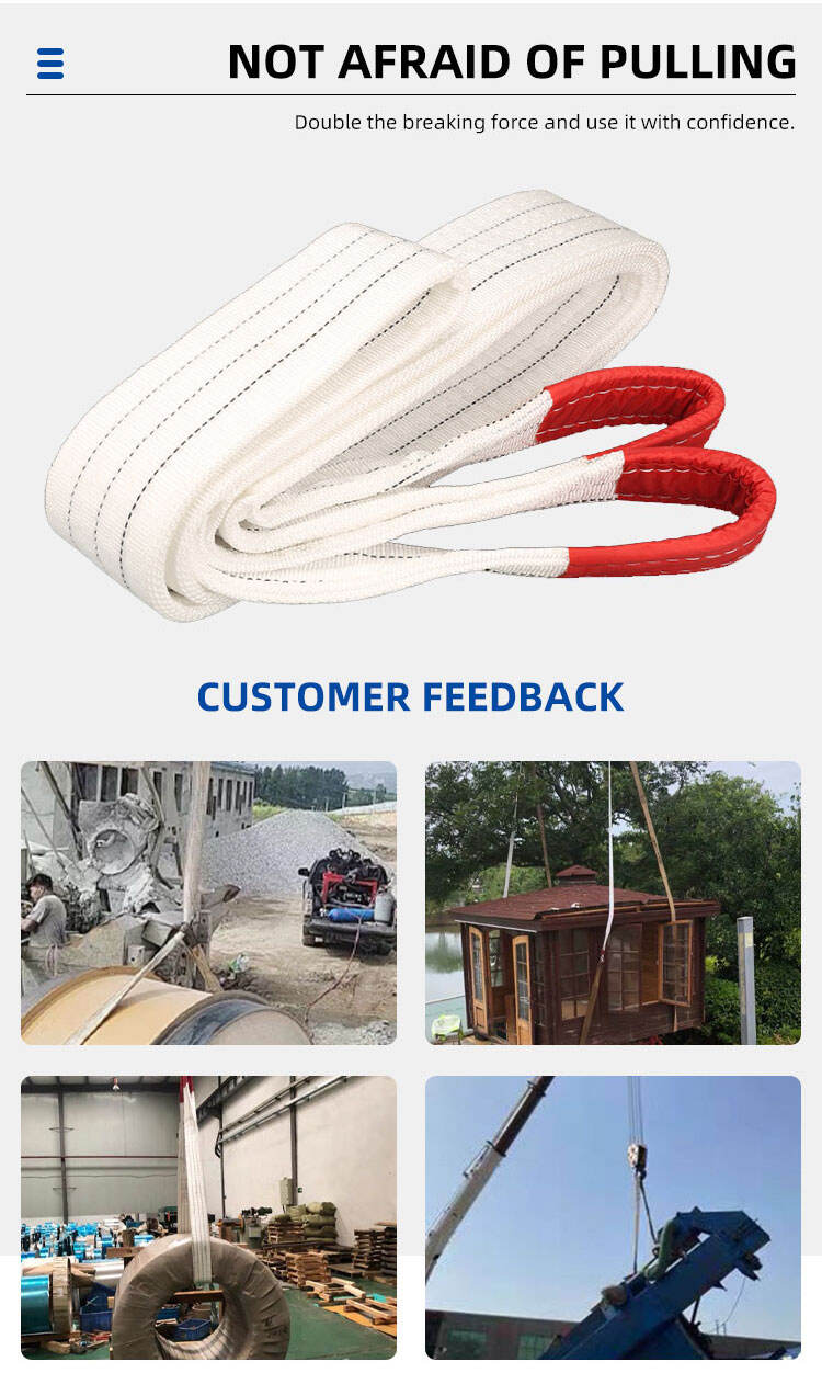 100% Polyester 2t 3ton 5 ton Flat Webbing Sling For Lifting factory