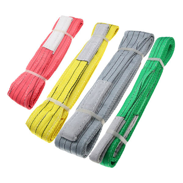 What are the advantages of using polyester webbing sling over other materials