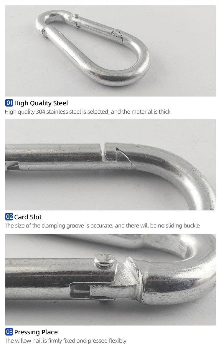 Heavy Duty SS316 Industrial Quick Release Climbing Spring Snap Hook 5299C factory