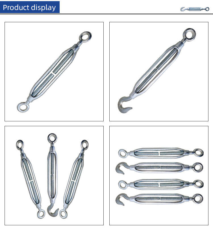 JIS Open Body Galvanized Turnbuckle Steel Eye Hook Turnbuckle Wholesale Price manufacture