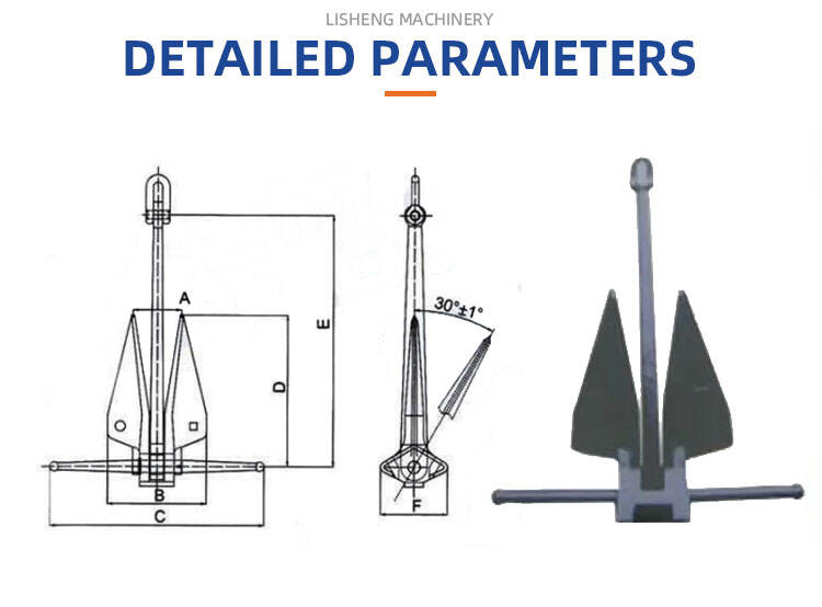 500kg 1000kg 2000kg sea anchor HHP Danforth anchor supplier