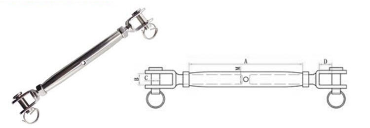 Heavy Duty SS304/316 European Jaw Jaw Ends Closed Body Turnbuckle manufacture