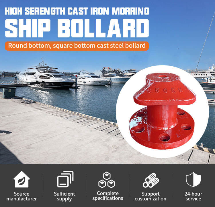 High strength cast iron mooring ship bollard factory