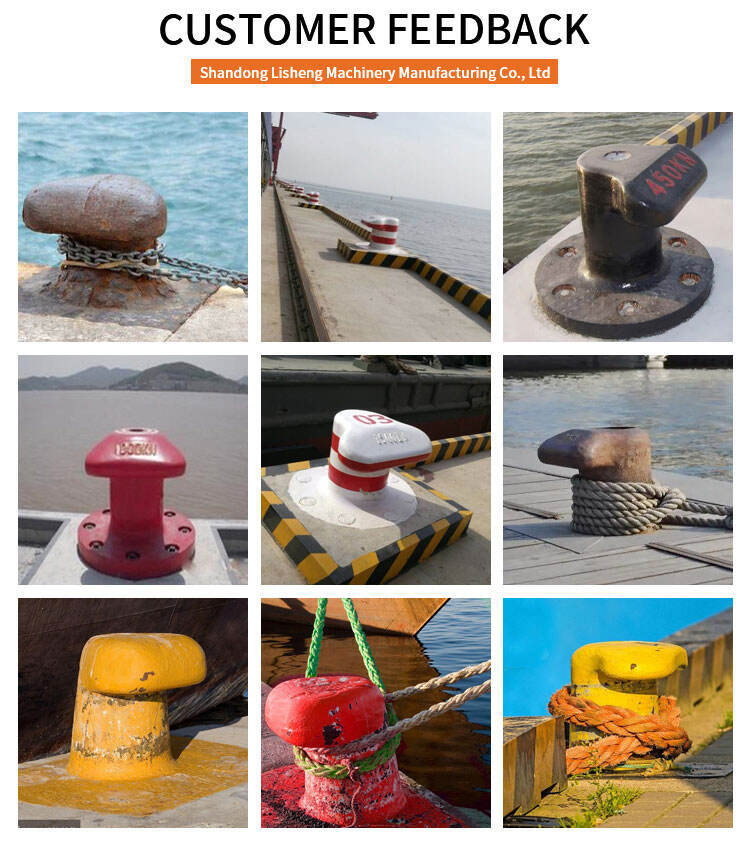 High strength cast iron mooring ship bollard details