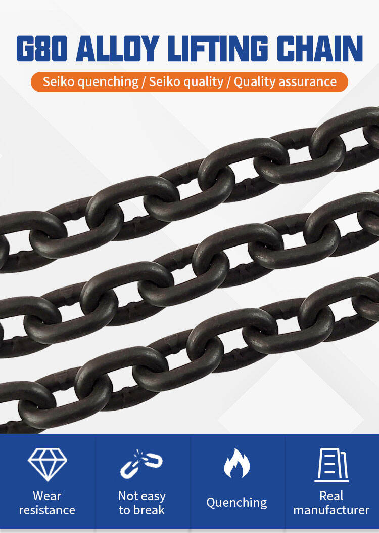 G80 Alloy Steel Lifting Hoist Chain Welded Sling High Tensile Load Sling Chain details