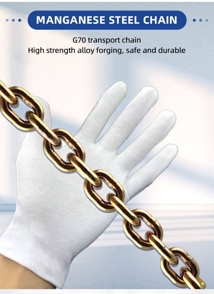 G80 Alloy Steel Lifting Hoist Chain Welded Sling High Tensile Load Sling Chain manufacture