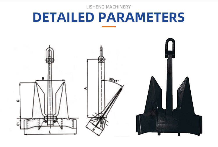 Marine use AC-14 High Holding Power Stockless Anchor With Certificates manufacture