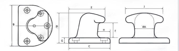 High strength cast iron mooring ship bollard details