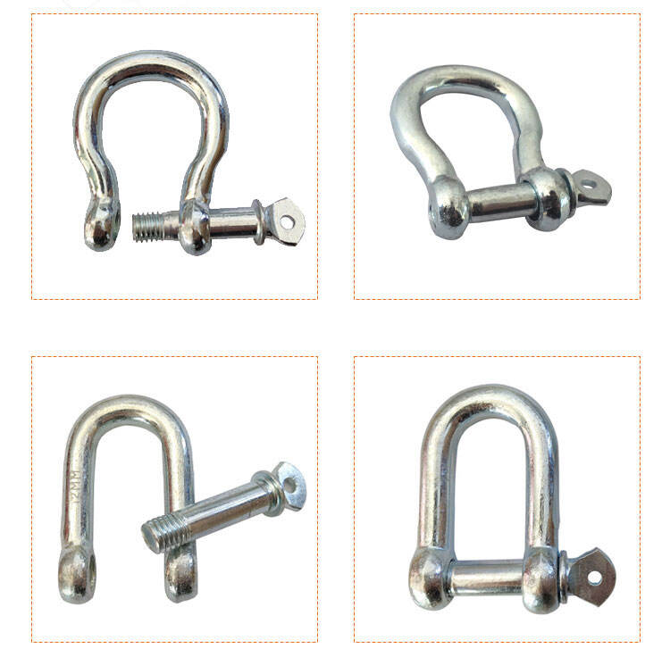 Rigging Hardware 304 Stainless Steel European Type D Shackles manufacture