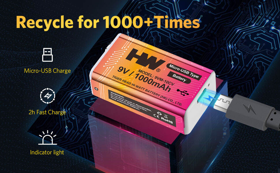 9V Micro USB Rechargeable Battery supplier