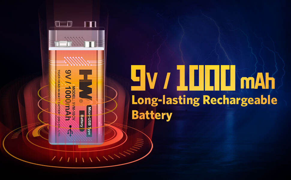 9V Micro USB Rechargeable Battery factory