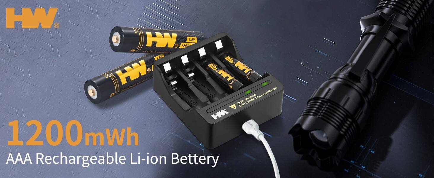 4PCS AAA USB Li-ion Batteries with Charger details