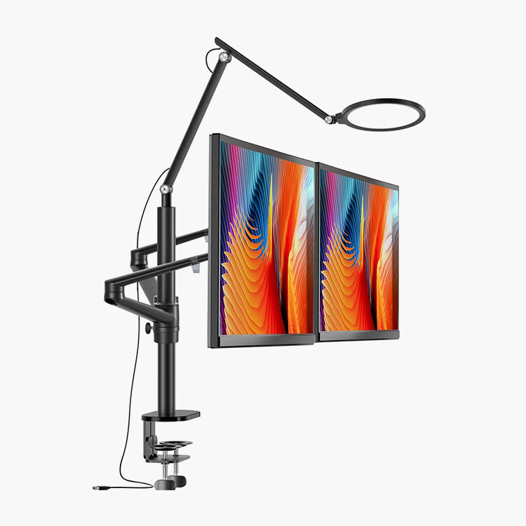 Dual Monitor Stand with Lamp(OL-2LT)