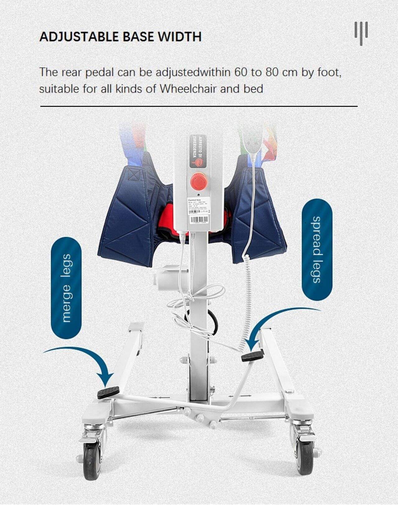 KSM-210 Foldable patient transfer aid lift electric sit to stand patient lift electric lifter motorized Iron or aluminum alloy supplier