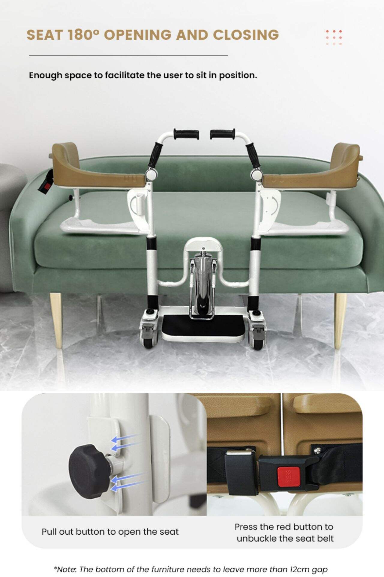 KSM-208 Moving Disabled Patient Lift Transfer Chair Bathroom and Toilet Nursing Home Hospital Hoist Electric Patient Lift manufacture