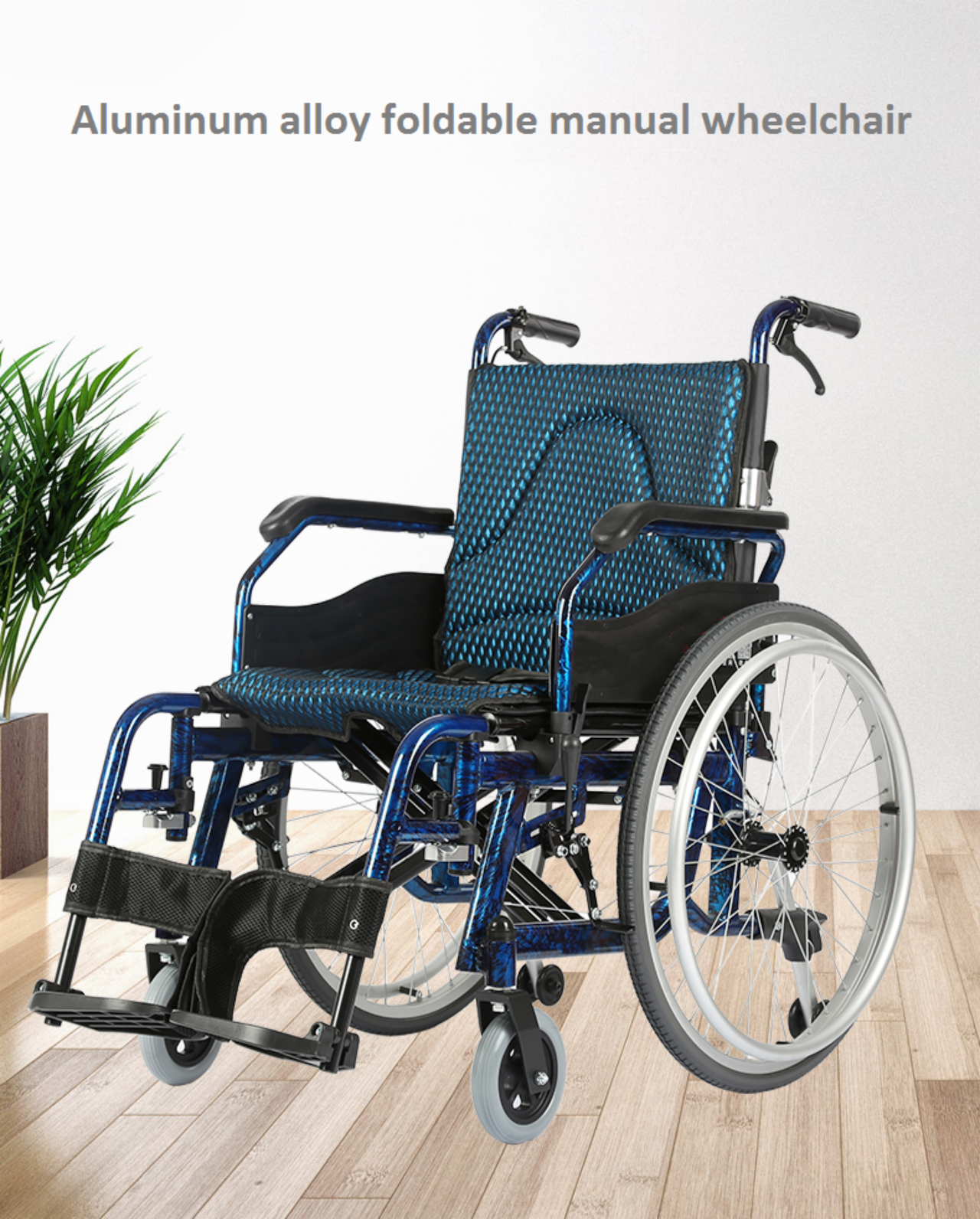 KSM-201 High Quality Lightweight Manual hoome Wheelchair Portable Folding Hand Push Adult Disabled Elderly factory