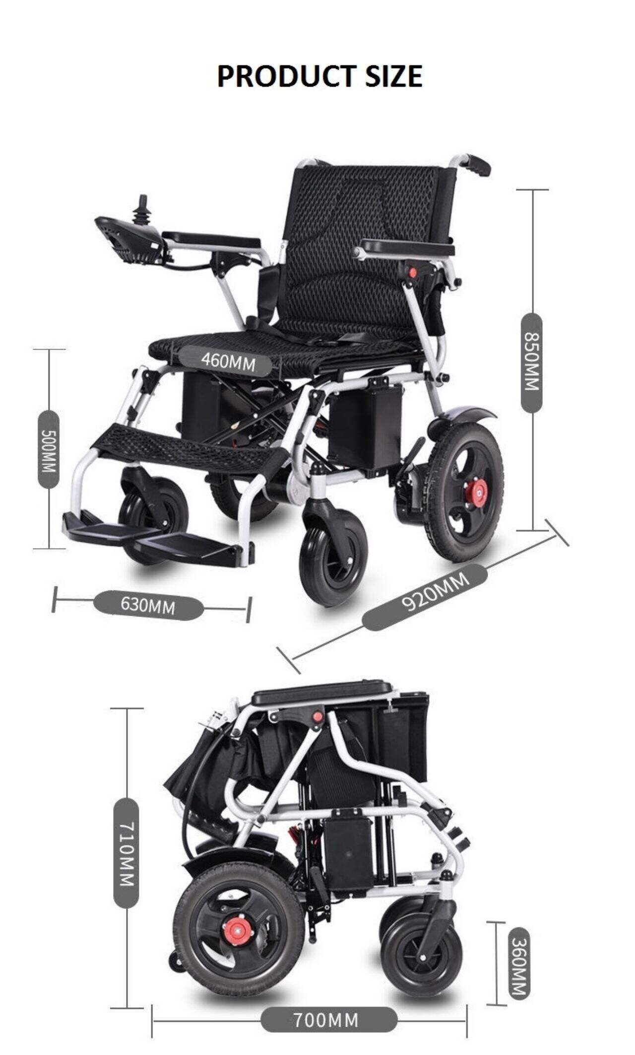 KSM-506 Lightweight foldable electric power folding travel wheelchair with cheaper price factory