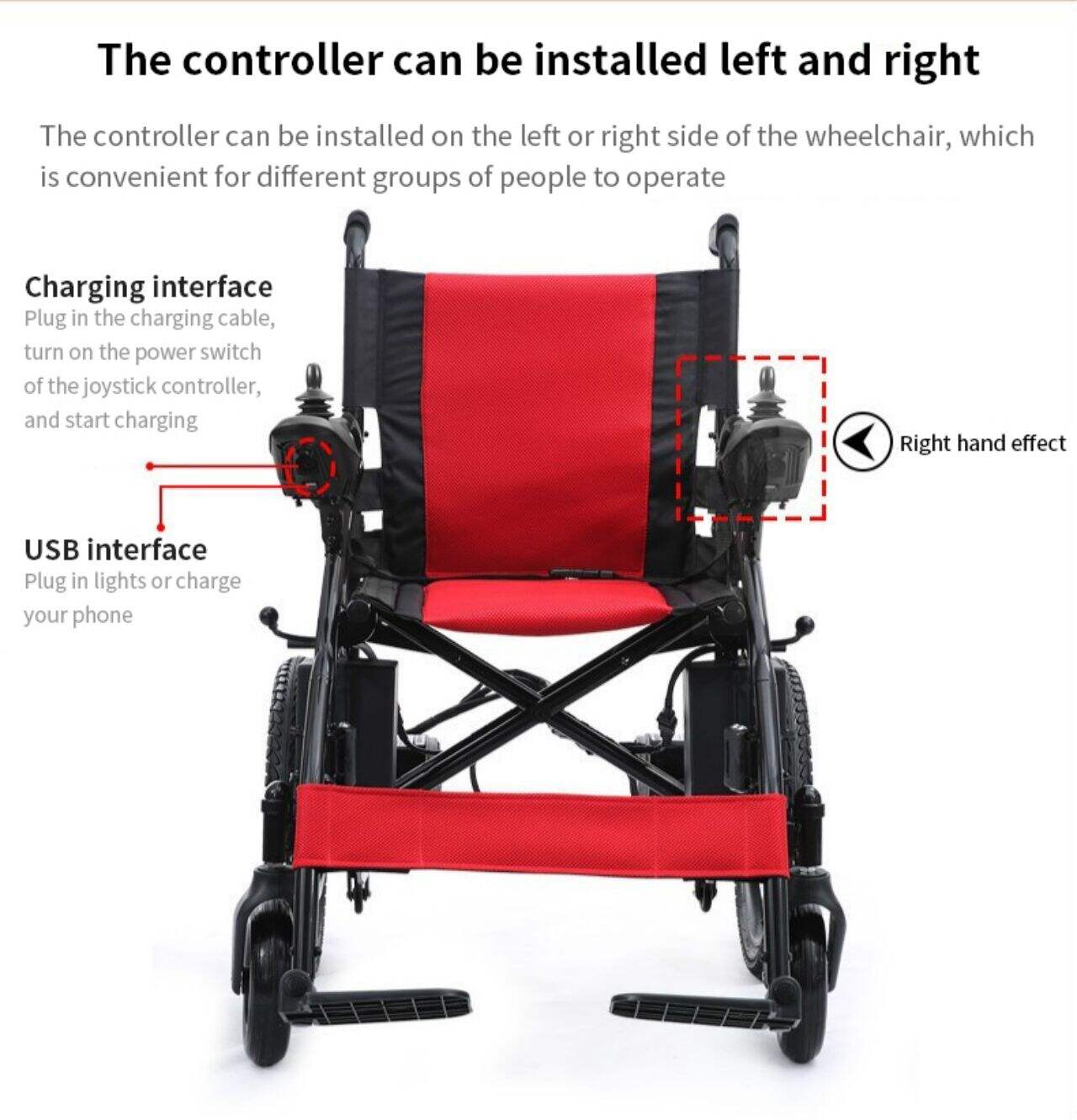 KSM-505 Cheap electric wheelchairs for old people foldable electric brush motor wheelchair manufacture