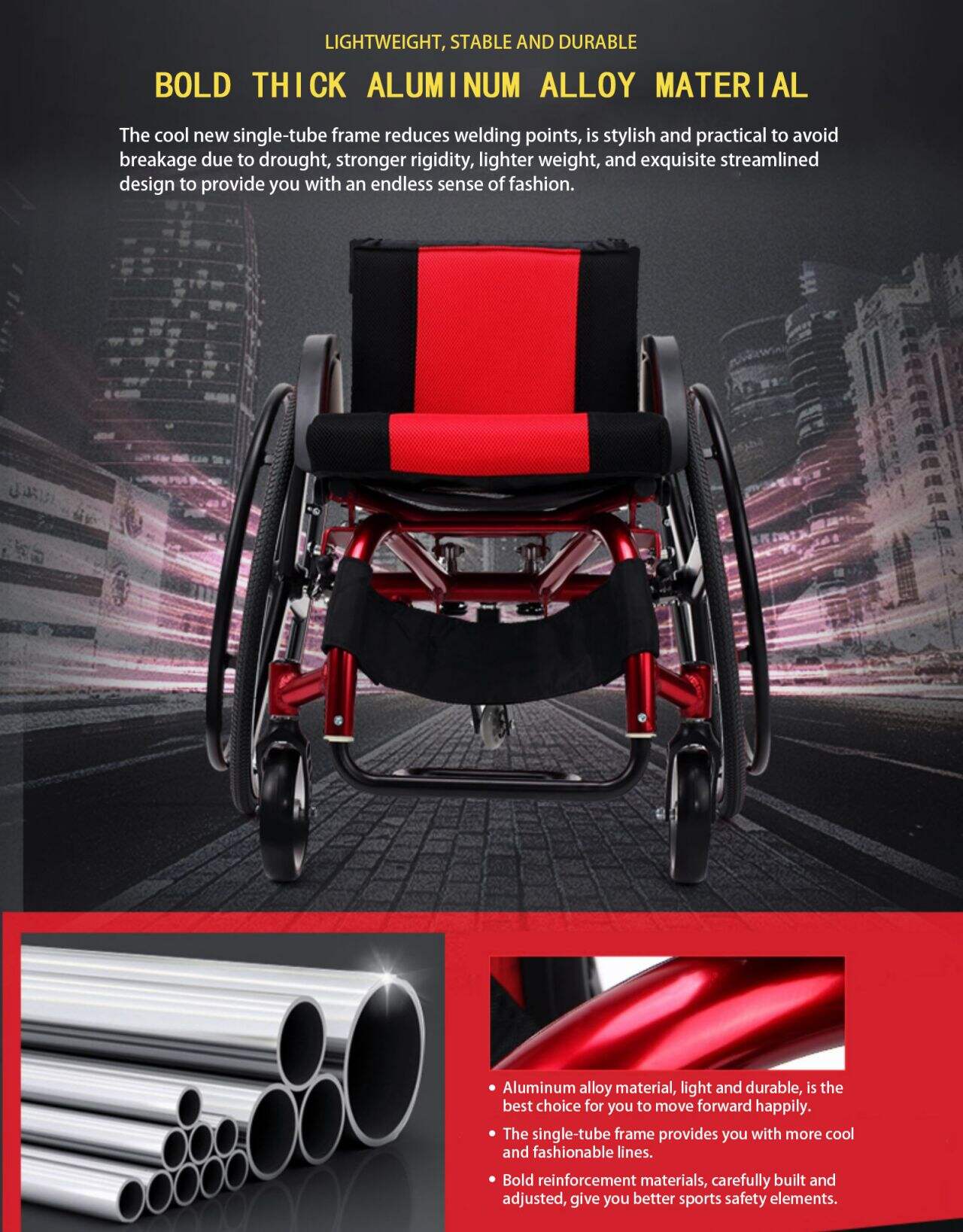 KSM- 220 Hot selling sport folding wheelchair lightweight manual wheelchair for the elderly supplier