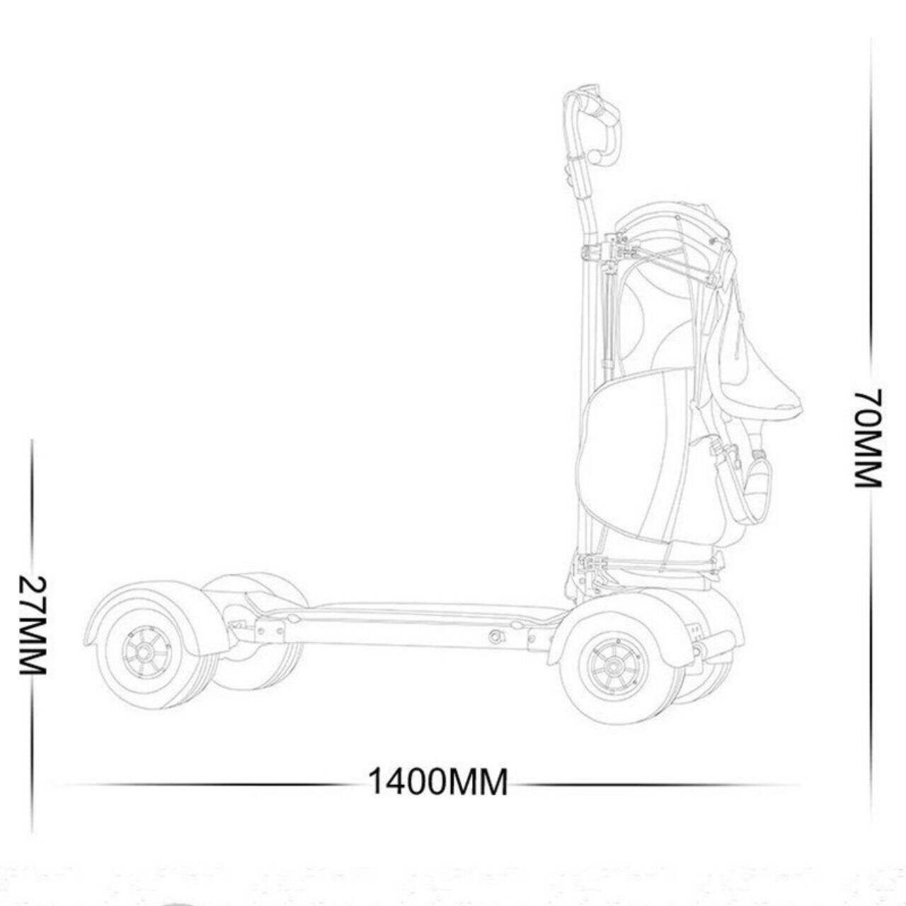 KSM-930 4 Wheeler golf cart scooter for sale max load 150kg golf bike electric scooter golf skateboard manufacture