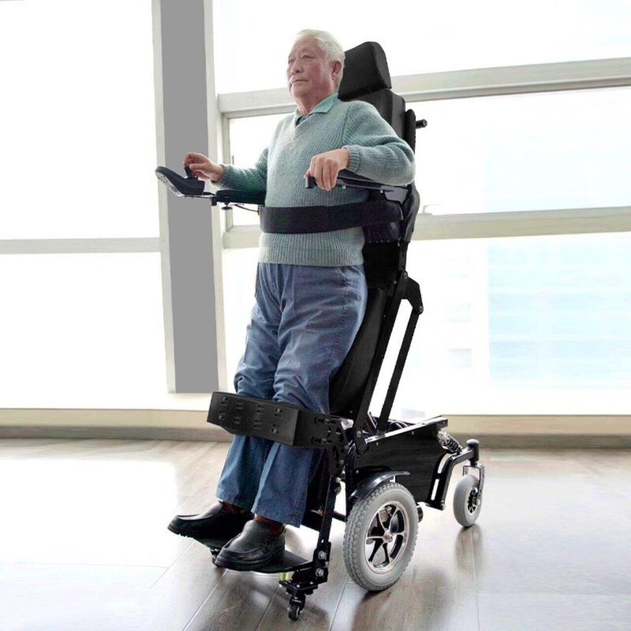 KSM- 311 Heavy Duty Handicapped Electric Wheelchair Power Standing Up And Down Motorized Wheelchairs for Disabled factory