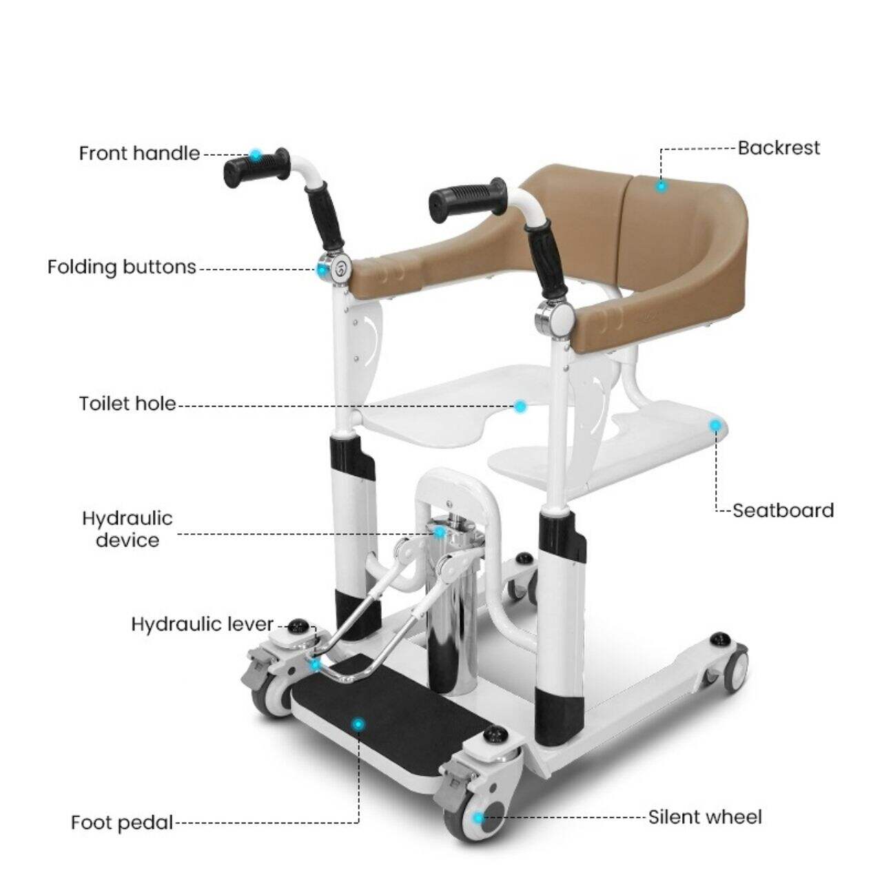 KSM-208 Moving Disabled Patient Lift Transfer Chair Bathroom and Toilet Nursing Home Hospital Hoist Electric Patient Lift details