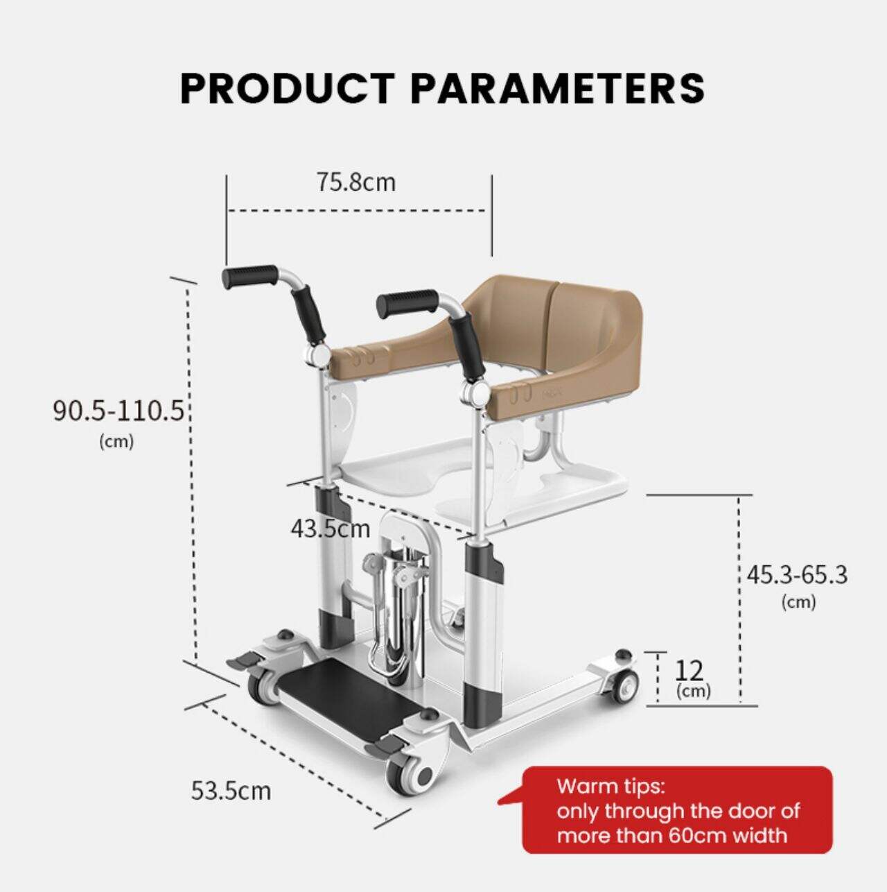 KSM-208 Moving Disabled Patient Lift Transfer Chair Bathroom and Toilet Nursing Home Hospital Hoist Electric Patient Lift factory