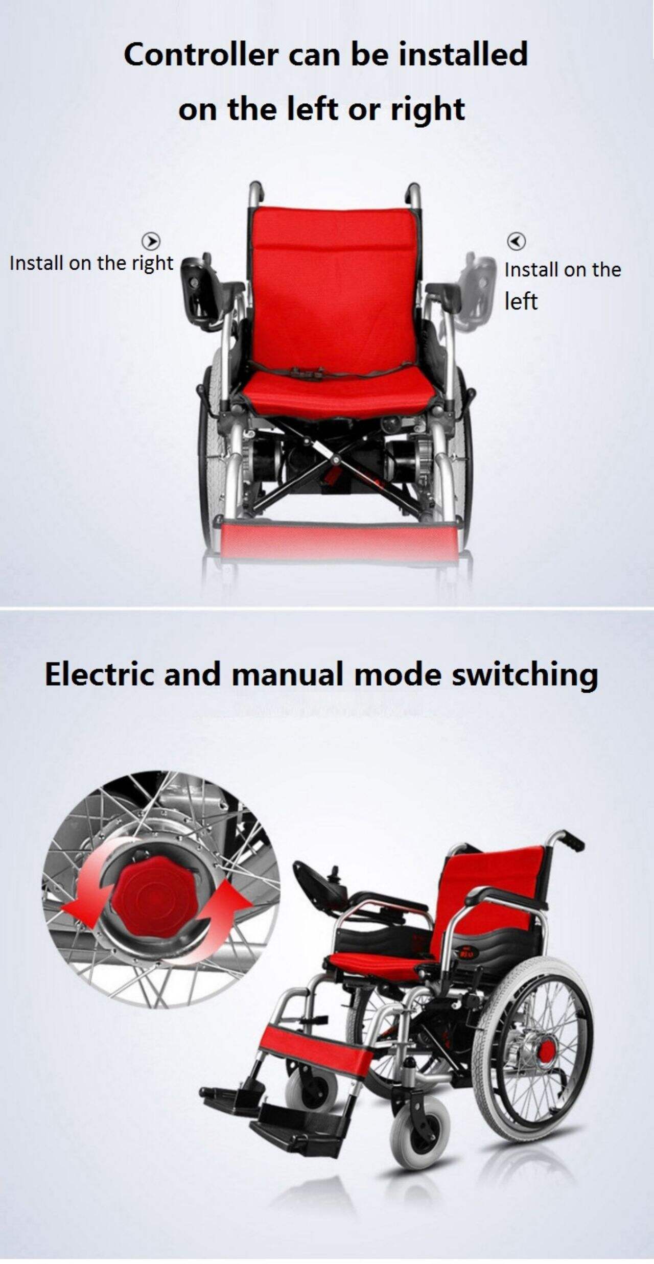 KSM-502 24inch New Arrival Travel Motor Electronic Motorized Folding Battery Operated Power Reviews Electric Wheelchair Sales details