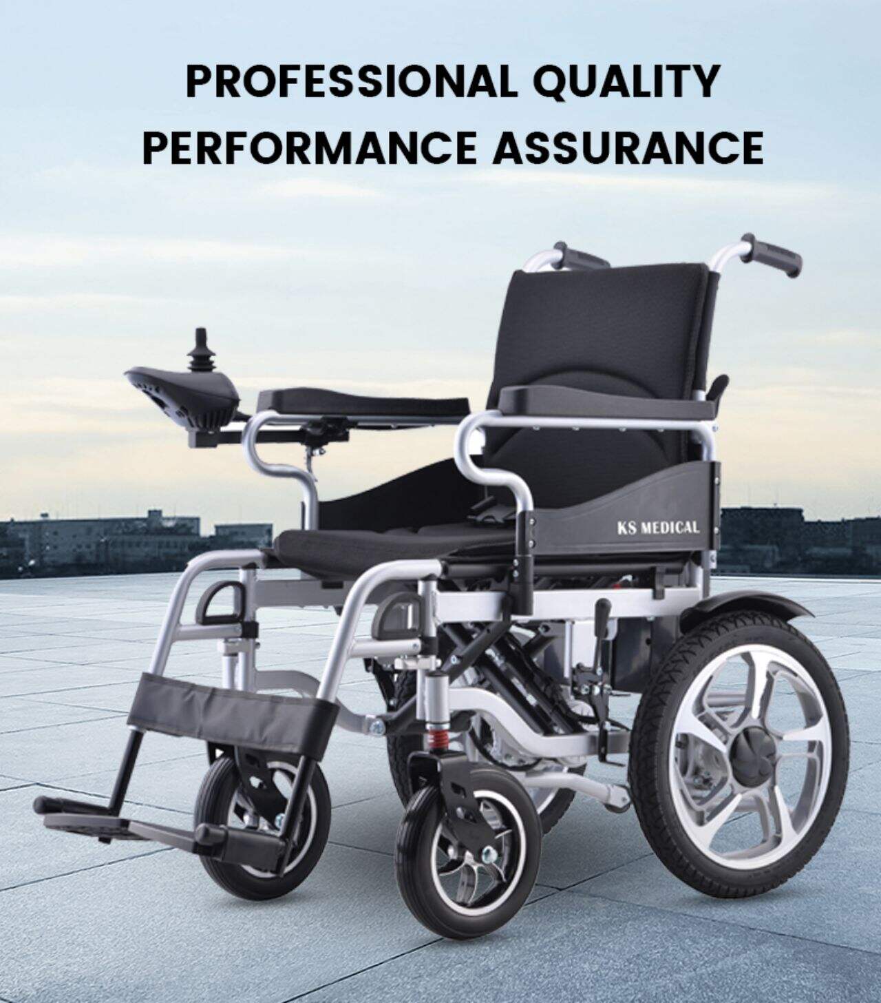 KSM-501P Top Seller Cheapest Folding Electric Wheelchairs Cheap Foldable Wheelchair Electric with Brushless Motor supplier