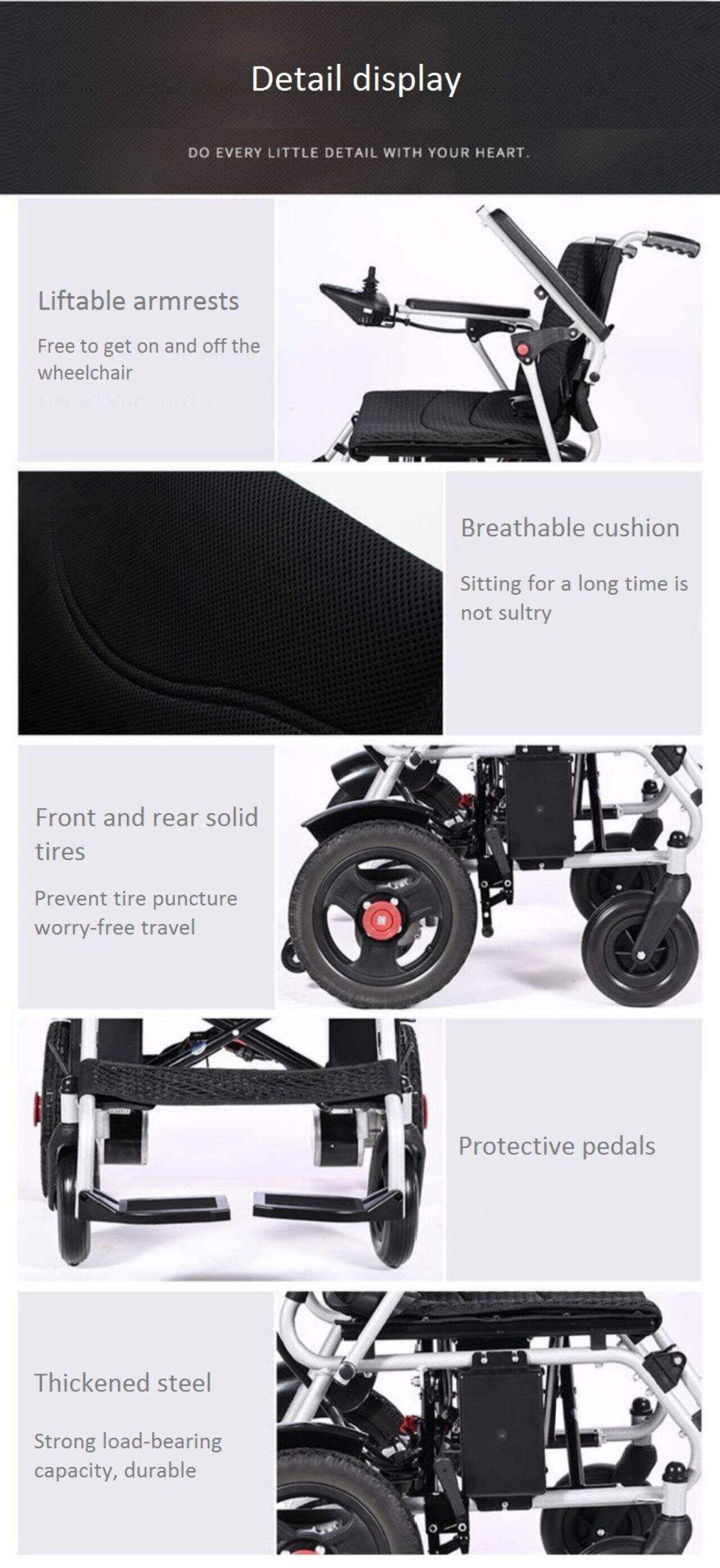 KSM-506 Lightweight foldable electric power folding travel wheelchair with cheaper price supplier