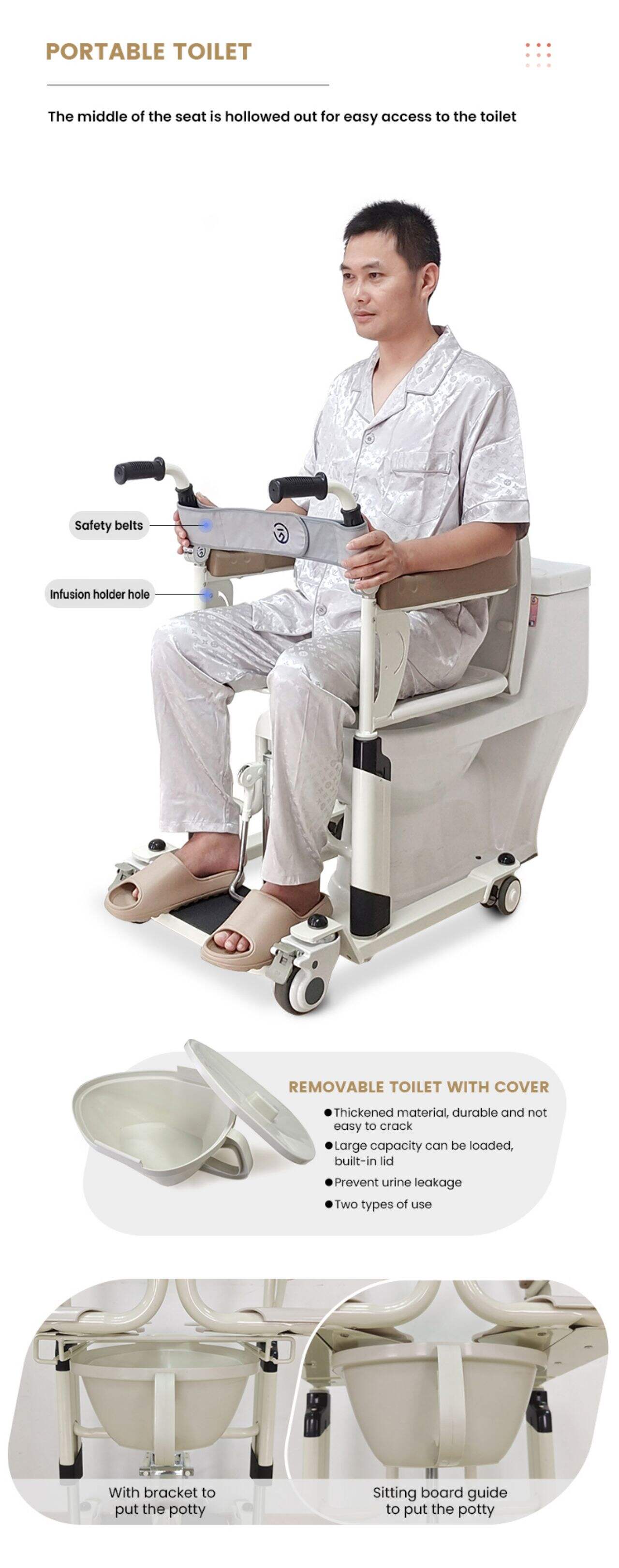 KSM-208 Moving Disabled Patient Lift Transfer Chair Bathroom and Toilet Nursing Home Hospital Hoist Electric Patient Lift details