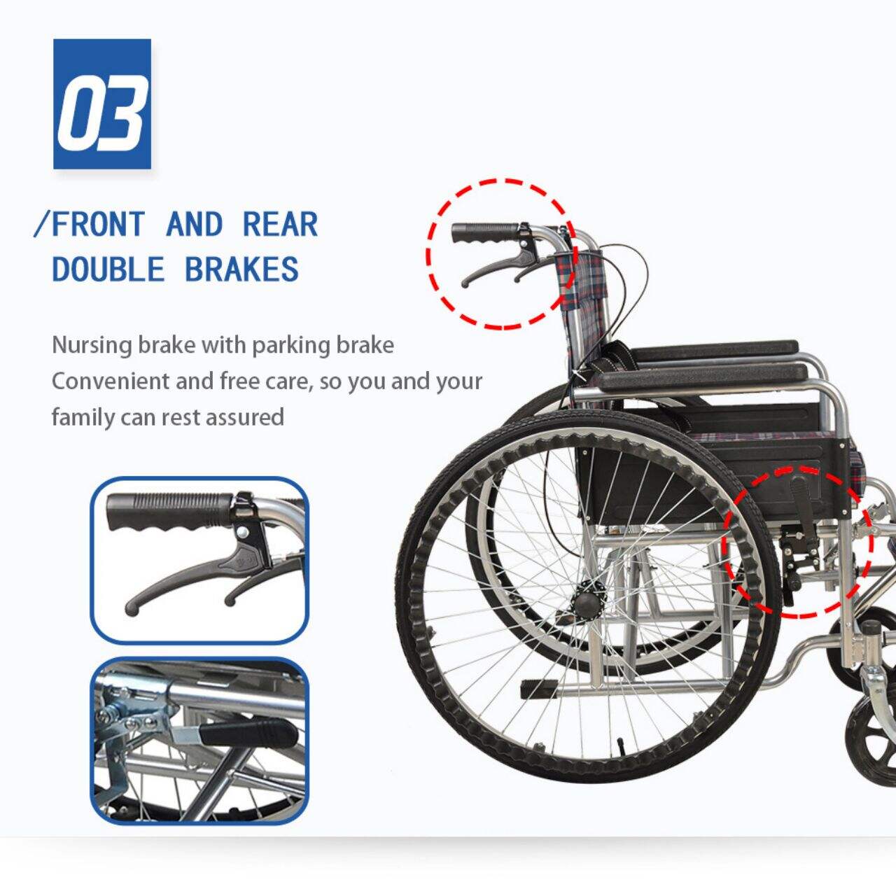 KSM-202B High quality and good price foldable wheelchair manual wheelchair factory