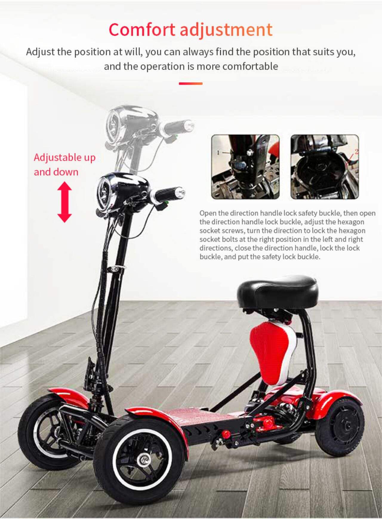 KSM-905A Best selling 4 wheel mobility electric scooters for old people and adult with lithium battery manufacture