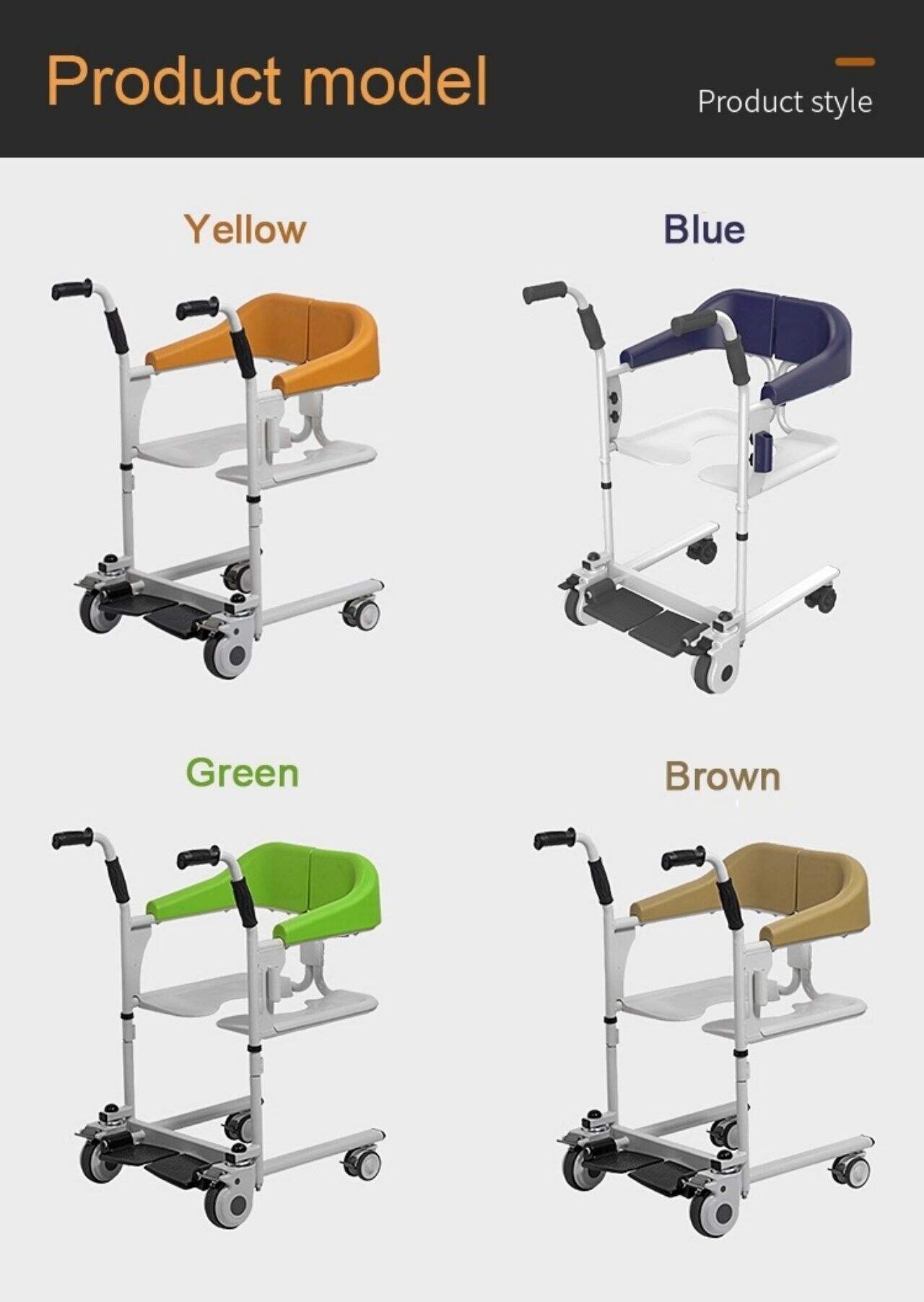 KSM-206 Original Wheelchair From Bed Patient-Transfer-Chair Commode Wheel Manual Patient Transfer Lift Chair supplier