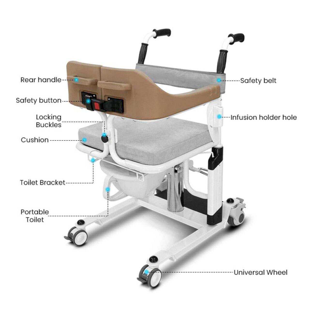 KSM-208 Moving Disabled Patient Lift Transfer Chair Bathroom and Toilet Nursing Home Hospital Hoist Electric Patient Lift manufacture