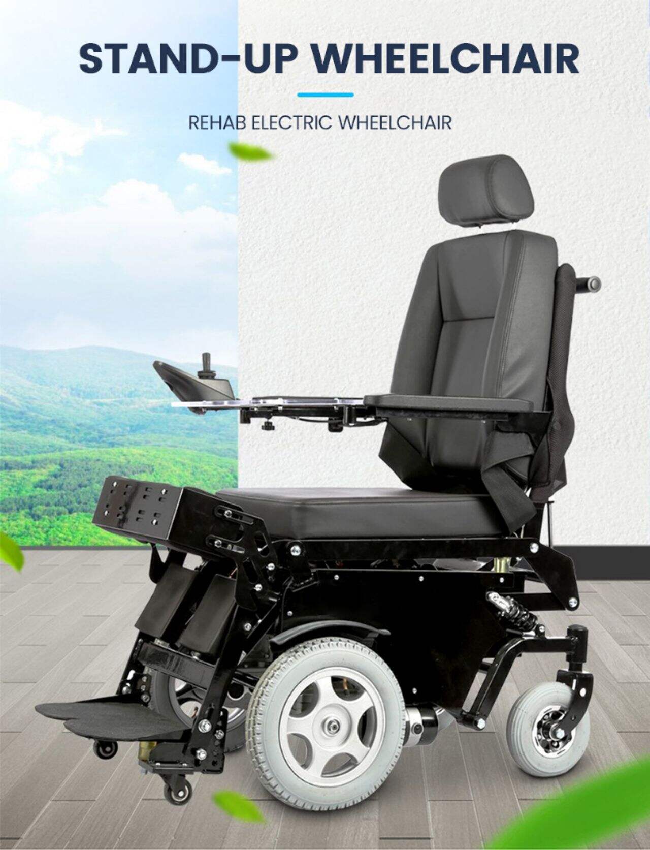 KSM- 311 Heavy Duty Handicapped Electric Wheelchair Power Standing Up And Down Motorized Wheelchairs for Disabled manufacture