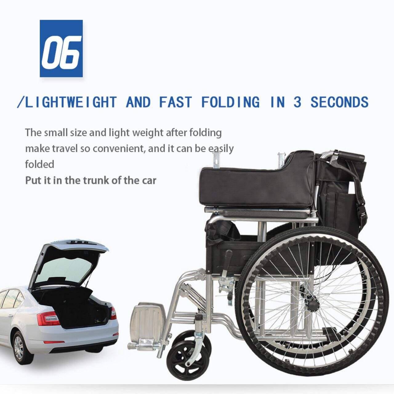 KSM-202B High quality and good price foldable wheelchair manual wheelchair supplier