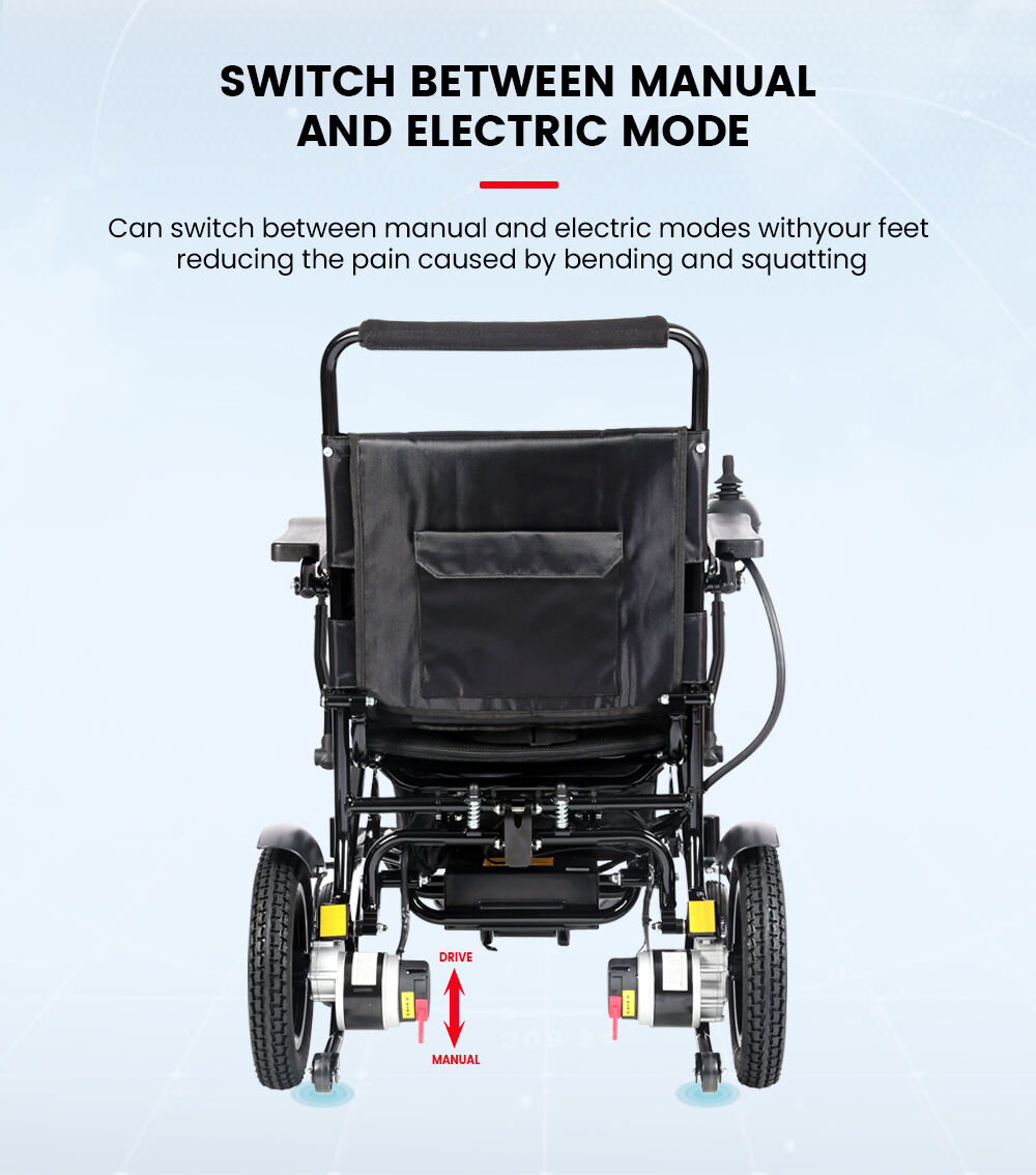 KSM601 Power Motor for Lightweight Folding Electric Wheelchair Prices Anti-decubitus Latex Cushion Foldable electric wheelchairs supplier