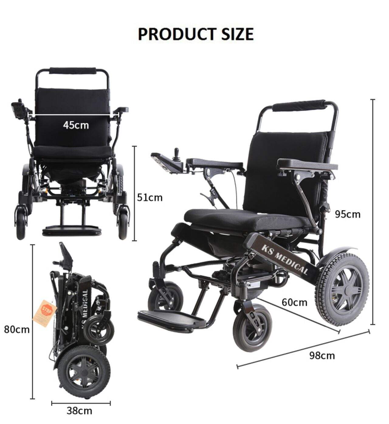 601S Brushless Foldable Electric Wheelchair Electric Wheel Chair Folding Wheelchair Disabled 500W 6AH Li-Bat Airline for Travel manufacture