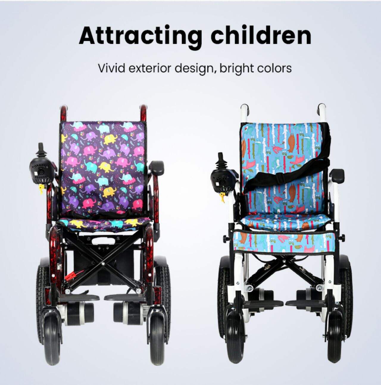 KSM-503C Custom Children's Folding Electric Wheelchairs Manufacturer Direct Supply Child Portable Power Wheelchair supplier