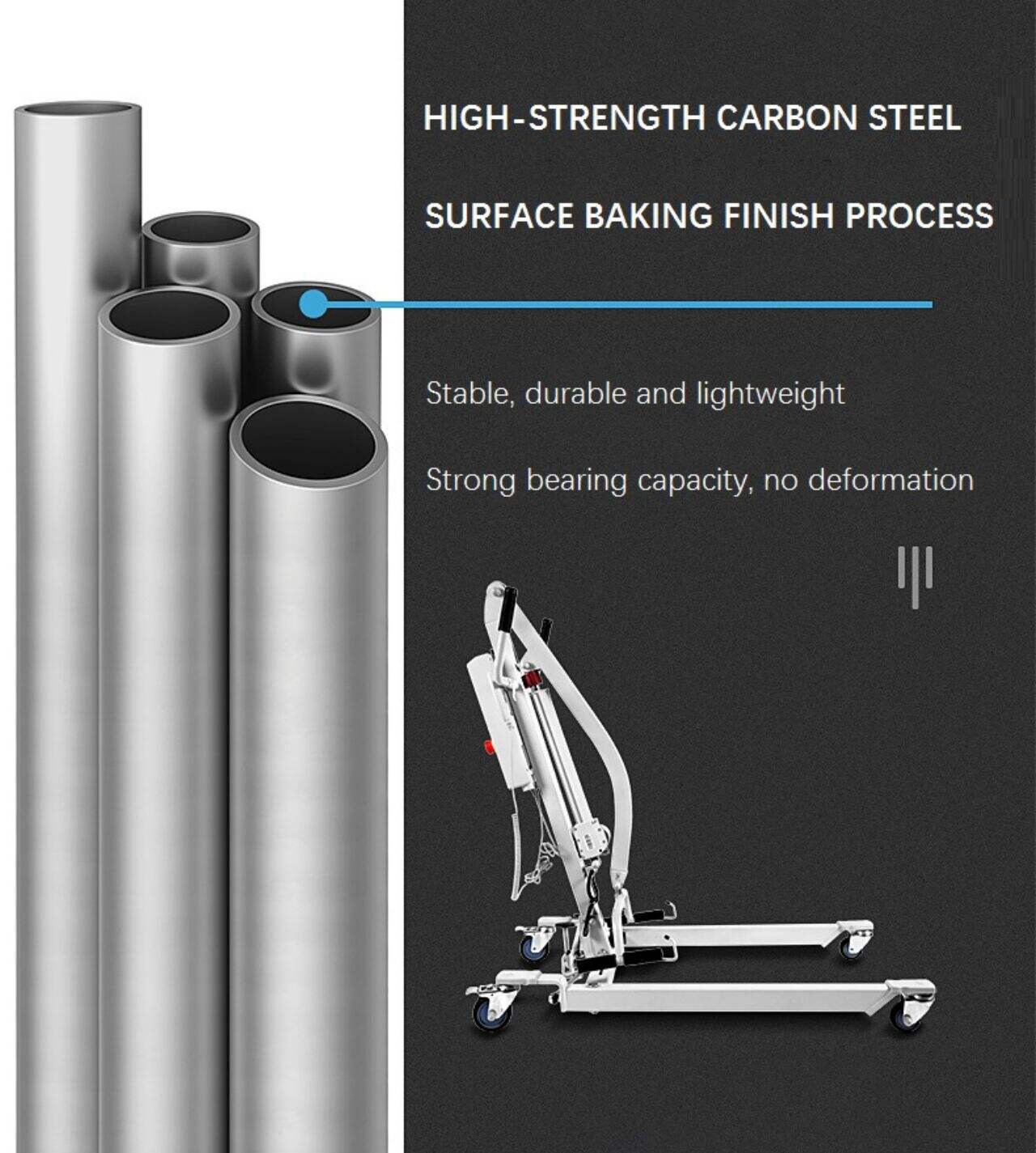 KSM-210 Foldable patient transfer aid lift electric sit to stand patient lift electric lifter motorized Iron or aluminum alloy details