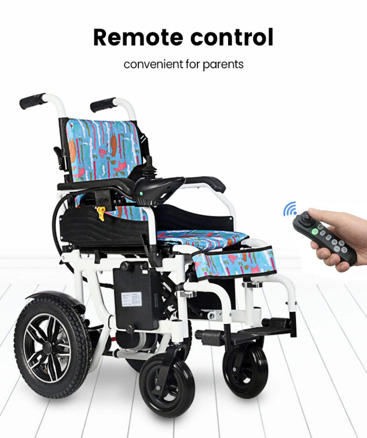 KSM-503C Custom Children's Folding Electric Wheelchairs Manufacturer Direct Supply Child Portable Power Wheelchair supplier