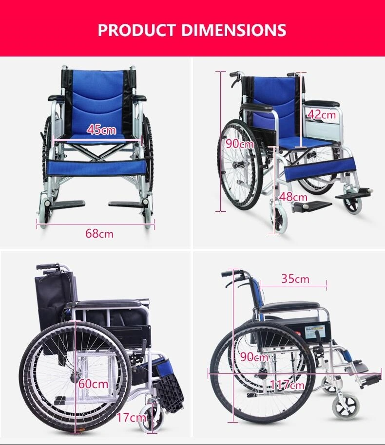 Ksm-202 Medical Home Care Hospital Elderly Foldable Wheel Chair Adjustable Manual Wheelchair details