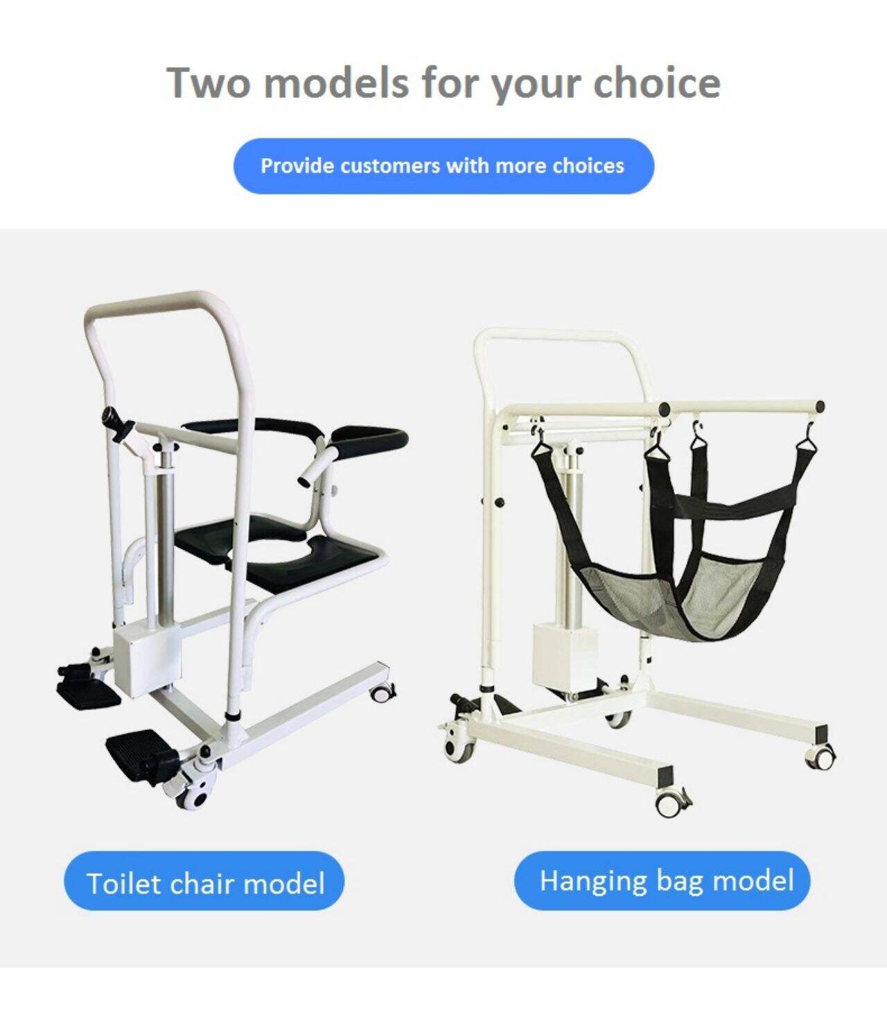 KSM-207 New Electric Transfer Wheelchair Nursing Chair Powered Commode Floor Electric Patient Lift details