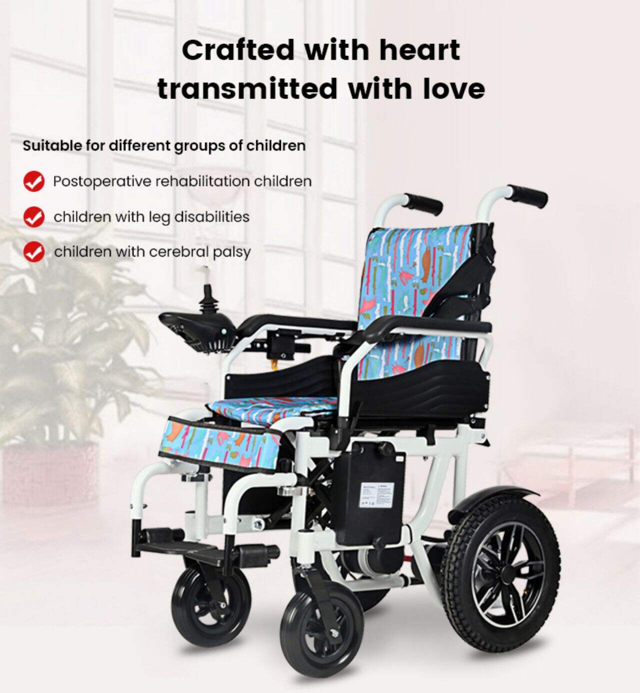 KSM-503C Custom Children's Folding Electric Wheelchairs Manufacturer Direct Supply Child Portable Power Wheelchair factory