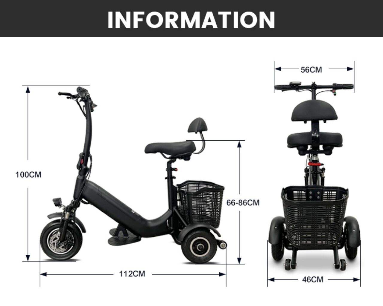 KSM-902 Tricycle Folding Lightweight Mobility Scooter 3 Wheel Tricycles Portable Mobility Scooter for Elderly supplier