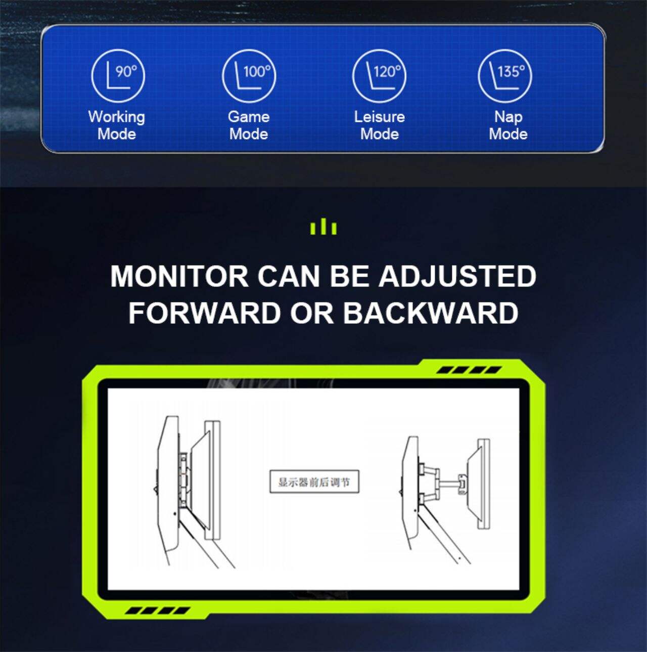 KSM-GCN2 Fully Recline Gaming Chair Cockpit Gaming Gamer Desk and Chairs Zero Gravity Design Best Chair Most Comfortable supplier